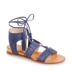 Caslon Gilda Blue Suede Lace-Up Sandals